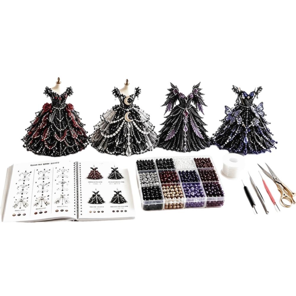 Kit per tessitura con perline Piccole Perline Kit per Arte con Perline Design Carino Kit Vestito con Perline 3D Decorazione per la Casa