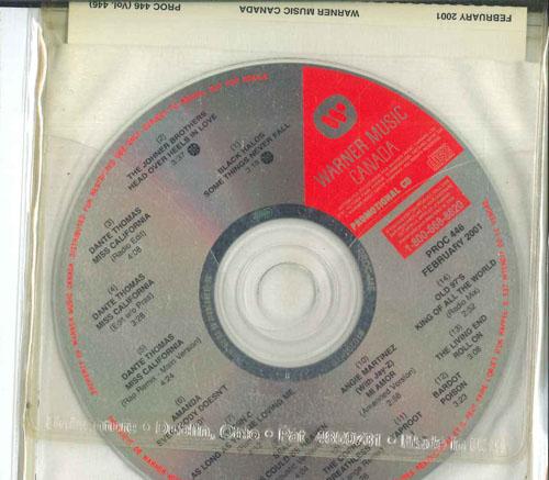 CD РАЗЛИЧНЫЕ  Warner Music Canada Февраль 2001  PROC446 WARNER MUSIC CA 2001 Канада Рок Б/у