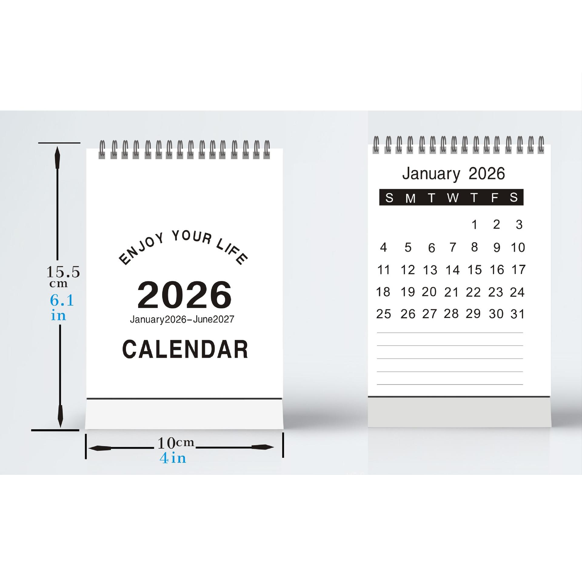 Mini Desk Calendar 2026 Standing Flip Desktop Calendar Monthly Small Planner белый