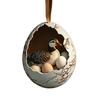 Christmas Ornament Acrylic Animal Egg Tree Pendant 2D Chicken Duck Turtle Eggshell Farm Decorations Holiday Gift for Family Friends