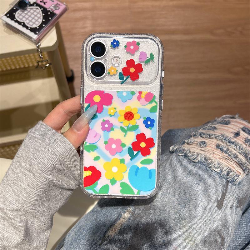 

Colorful Flower Heart Case for iPhone 17, 16 Pro Max, 15 Pro - New Minimalist Style 17 Pro Max
