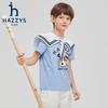 HAZZYS Boys' 2025 Summer Short Sleeve Round-Neck T-Shirt