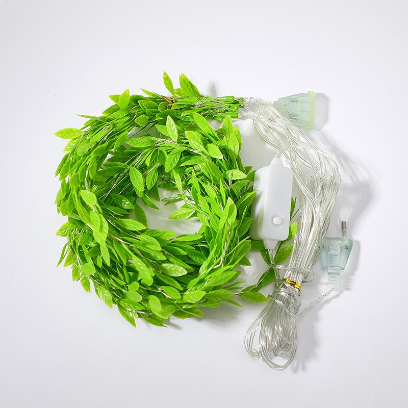 Willow Leaf LED String Lights for Ceiling & Curtain Decor