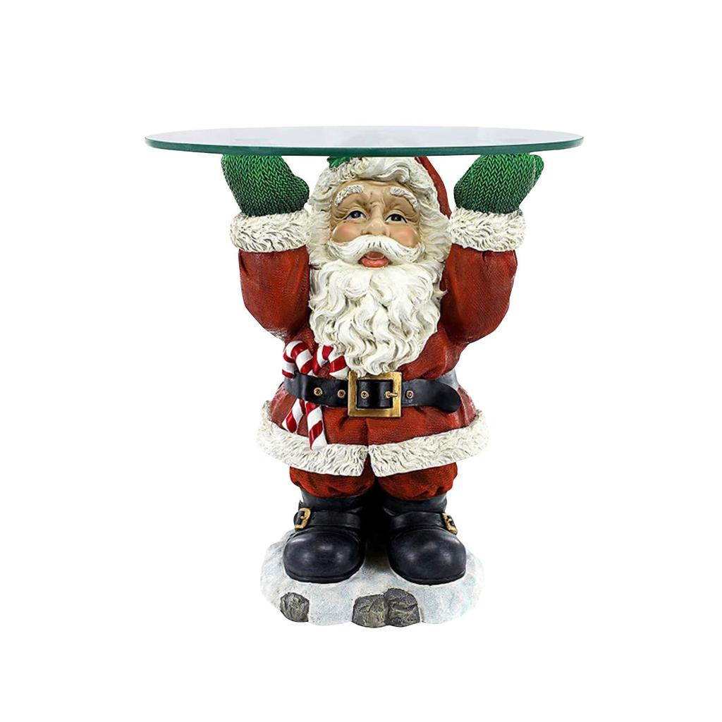 Santa Claus podnos číšník Socha Pryskyřice Řemesla Ornament Domů Dekorace na plochu Ornament