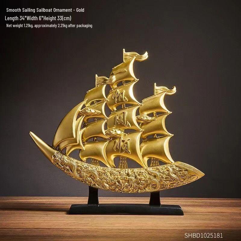 Smooth Sailing Ornament for Home: Wine Cabinet, Entrance, or TV Cabinet Decor