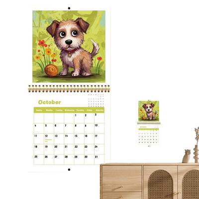 Calendário de Mesa 2026 Cão Engraçado Planejador Mensal 2026 Calendário de Parede 12 Meses Para Agendamentos Agenda Horário Acadêmico Decoração de Casa