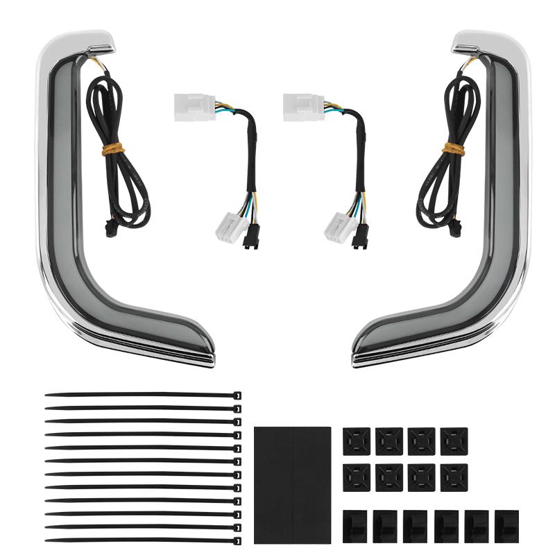 

Поворотники Мотоциклетные Аксессуары Светодиодные Нижние Решетки Обтекателя Свет Для Harley Touring Street Electra Glide Road Glide 1996-2013