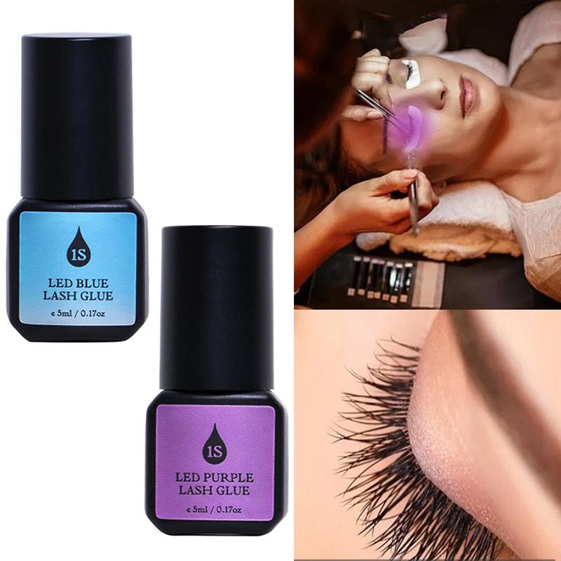 5Ml Uv Glue Adhesive For Eyelash Extensions Fast Drying Strong False Eye Lash Extension Glue Long Lasting Uv Eyelash Glue