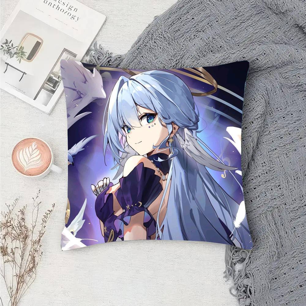 Robin Game H-Honkai Star Rail Pillow Case Fashion Square Pillowcase Bedroom Sofa Room Ins Decoration Leisure