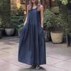 2024 Summer Cotton & Linen Sleeveless Loose Fit Round Neck Swing Dress
