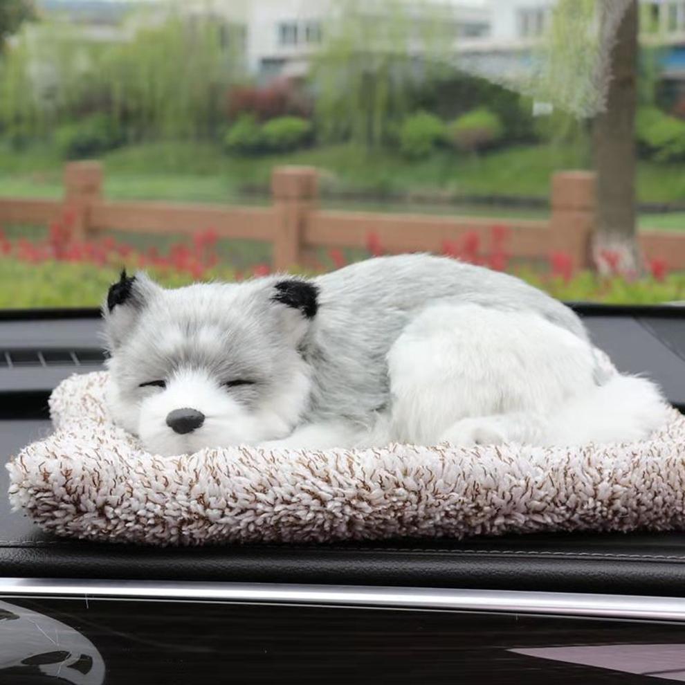 Car Dashboard Ornaments Decor Cute Simulation Plush Cats Dogs Toy Automobiles Decoration Interior Children Gift Auto Accessories