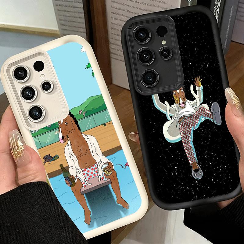 Phone Case for Samsung Galaxy S26 S25 Ultra S24 FE B-BoJack H-Horseman Funny Shell S23 Plus S22 + S21 S20 5G Soft Silicone Funda
