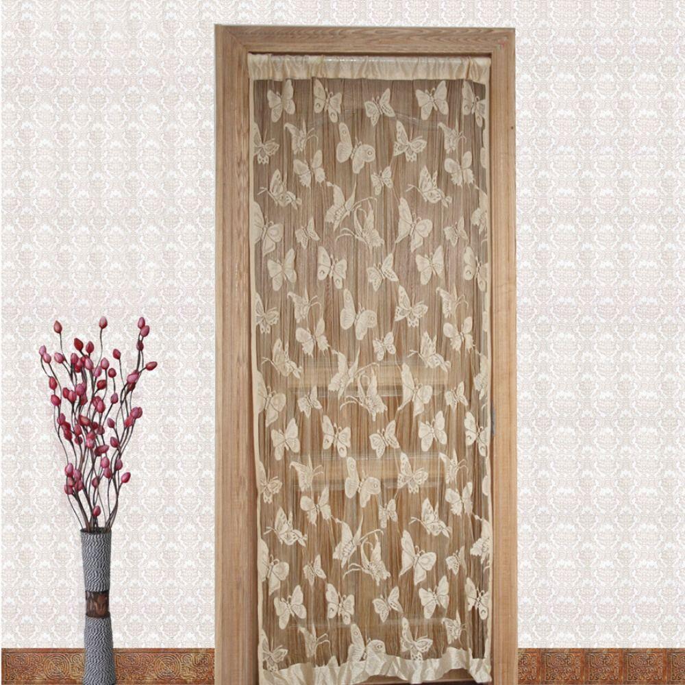 Line Curtain Door Curtain Solid Color Tassel Curtain Butterfly String Curtain Home Decor