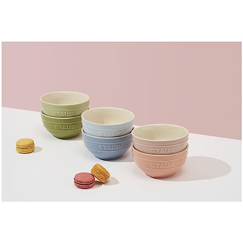 STAUB "12cm Ceramic Bowls, Set of 6, Macaron Color" Gift, Soup Bowls, Heat-Resistant, Ceramic, Microwave-Safe [Official Japanese Product] Z1021-365