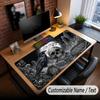Skull Gothic Theme Custom Mouse Pad Personalized With Name Text Customized Desk Mat For Office Home Decor