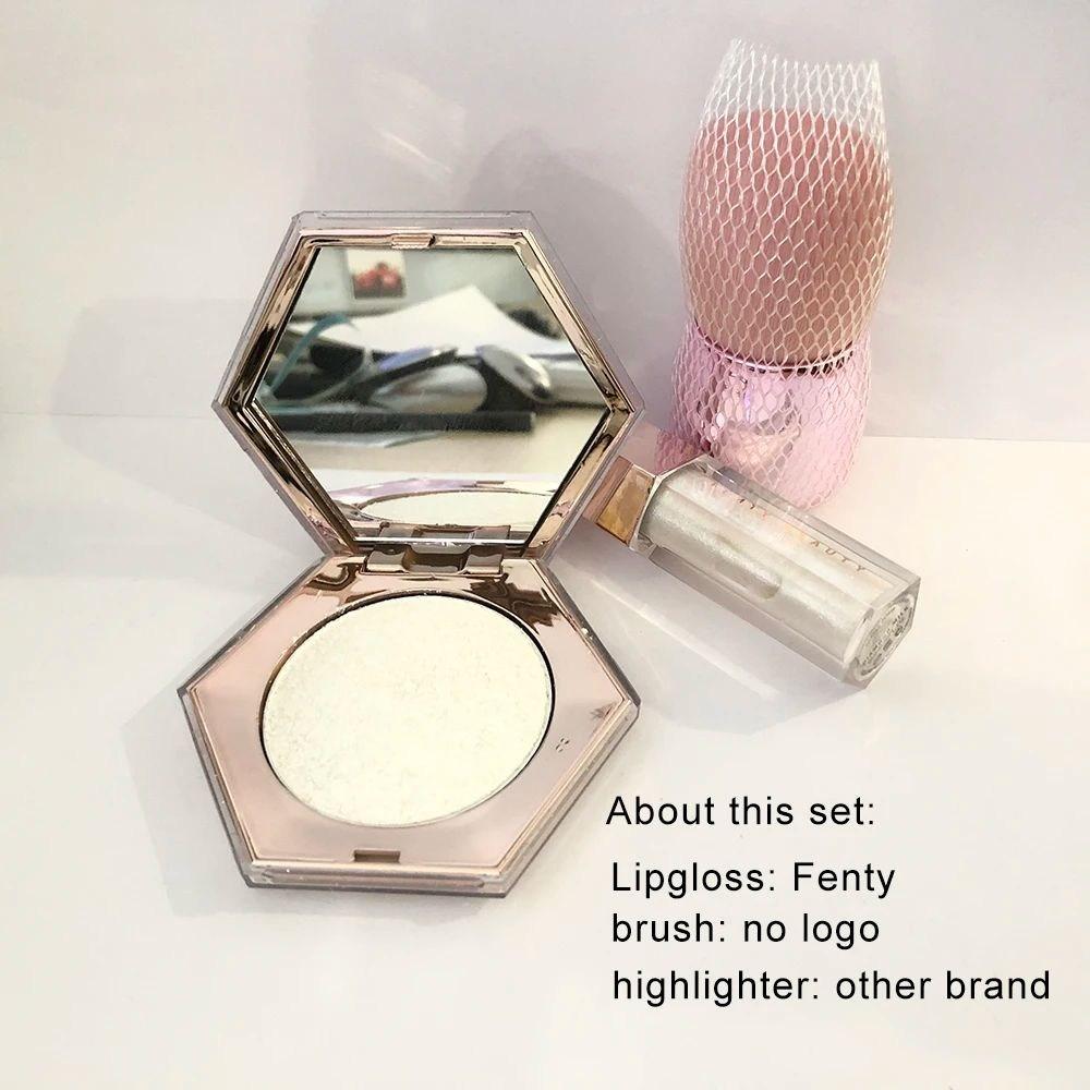 Make-up Highlighter Lipgloss Set Allover Diamond Veil Gloss Bomb Universal Lip Luminizer, Diamant Set, 1 Stück