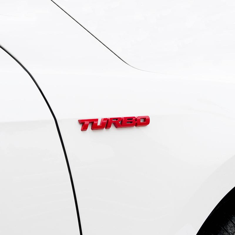 TURBO Auto 3D Zink-Legierung Aufkleber Körper hinten Label Seitenverkleidung Aufkleber Auto Styling Dekoration Aufkleber Auto Außen Dekor Zubehör