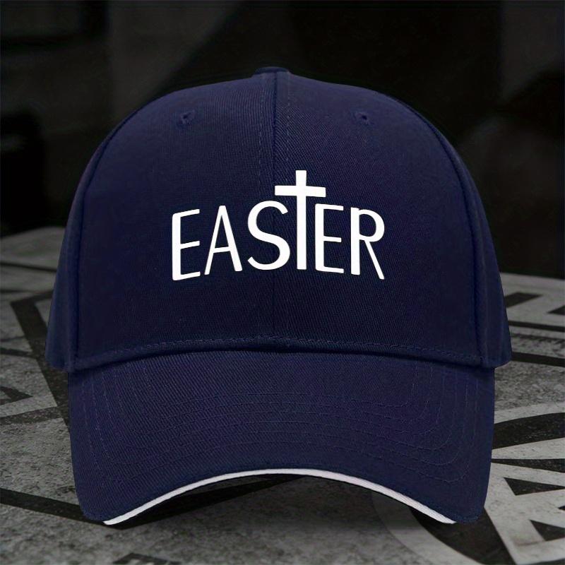 Easter Cross Graphic Baseball Cap Polyester Adjustable Unisex Casual Fashion Hat