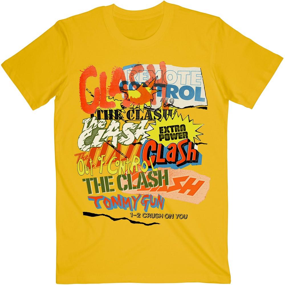 The Clash Unisex T-Shirt: Singles Collage Text Unisex T-Shirt L
