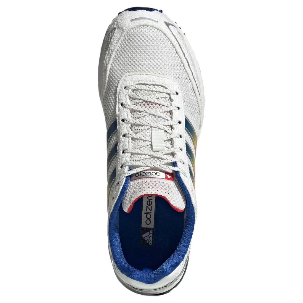 adidas Adizero Adios OG White Multi-Color Stripes Women Sneakers Core-White Team-Royal-Blue Yellow JI2684