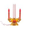 Buddha Offering Electric Candelabra: Complete Set with Incense Burner and Everlasting Lamp for Home Use