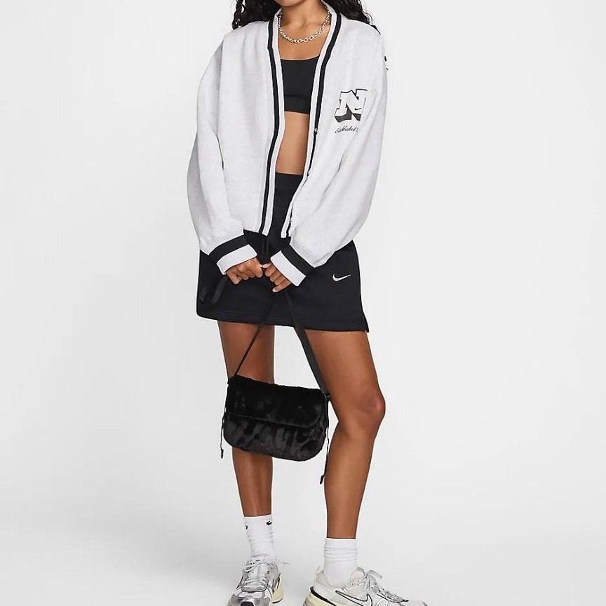New Nike Sportswear Futura 365 Faux Fur Crossbody Bag 1L FZ1326-010
