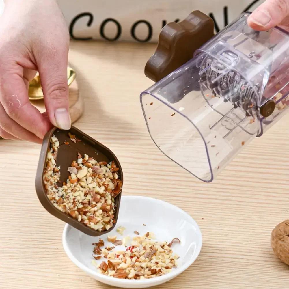 Multifunction Manual Grinder, Hand Crank Nut Crusher for Walnuts Almonds Chocolate & Fruits, Portable Kitchen Tool