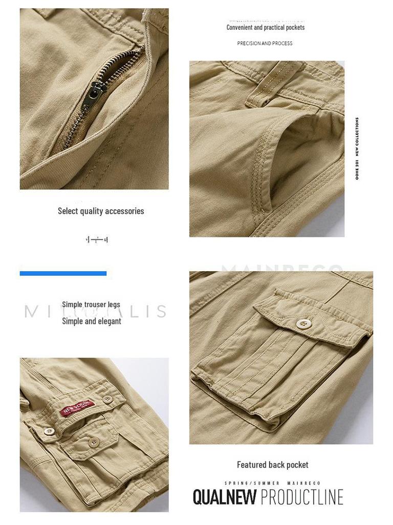 Men's Summer Multi-Pocket Casual Work Shorts - Stylish and Lightweight