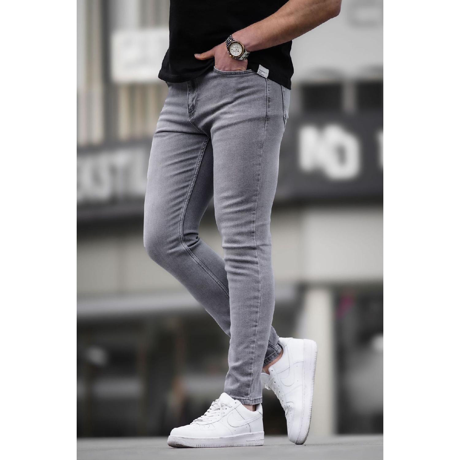 

Серые мужские джинсы Skinny Fit из лайкры 6323 31 серый