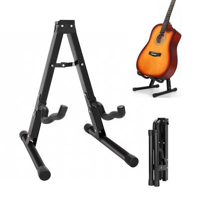 Uniwersalny składany stojak na gitarę EVA w kolorze czarnym, stojak podłogowy na gitarę akustyczną, klasyczną, elektryczną, basową, podróżny