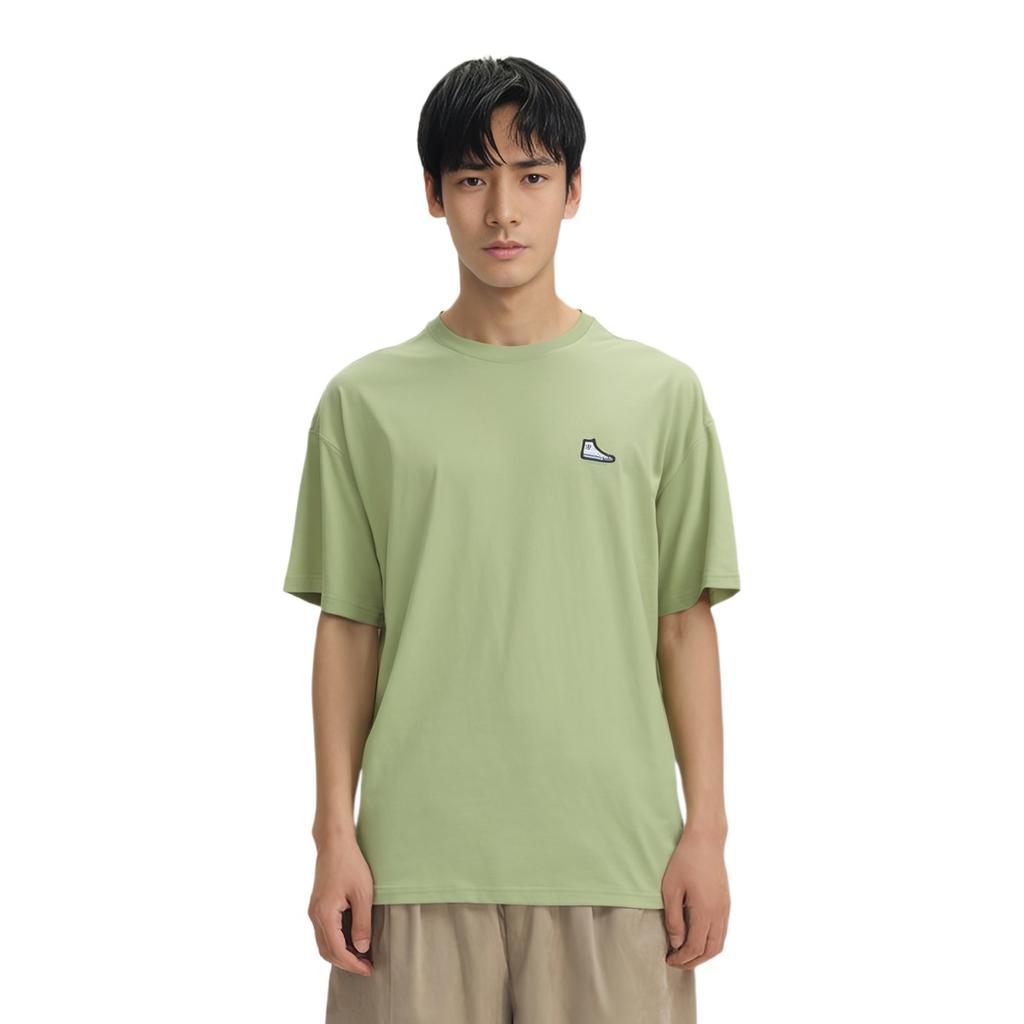 Converse Go-To Sneaker Patch Loose-Fit T-Shirt Asia Sizing 'Vitality Green' Men's 10025397-A11