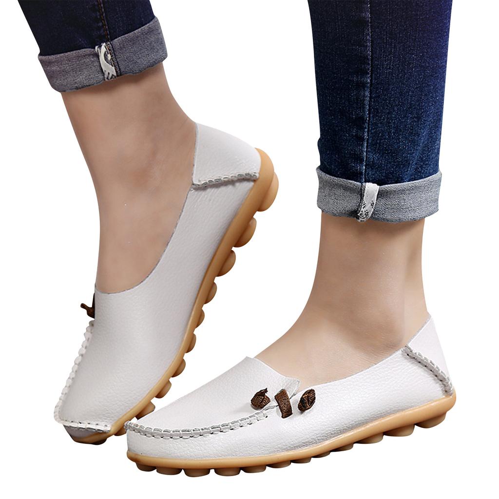 Orthopädische Loafer Schuhe Für Damen Orthopädische Leder Loafer Business Schuhe Für Damen Leichte Flats Lässiger Komfort - Gehschuhe Mit Blume