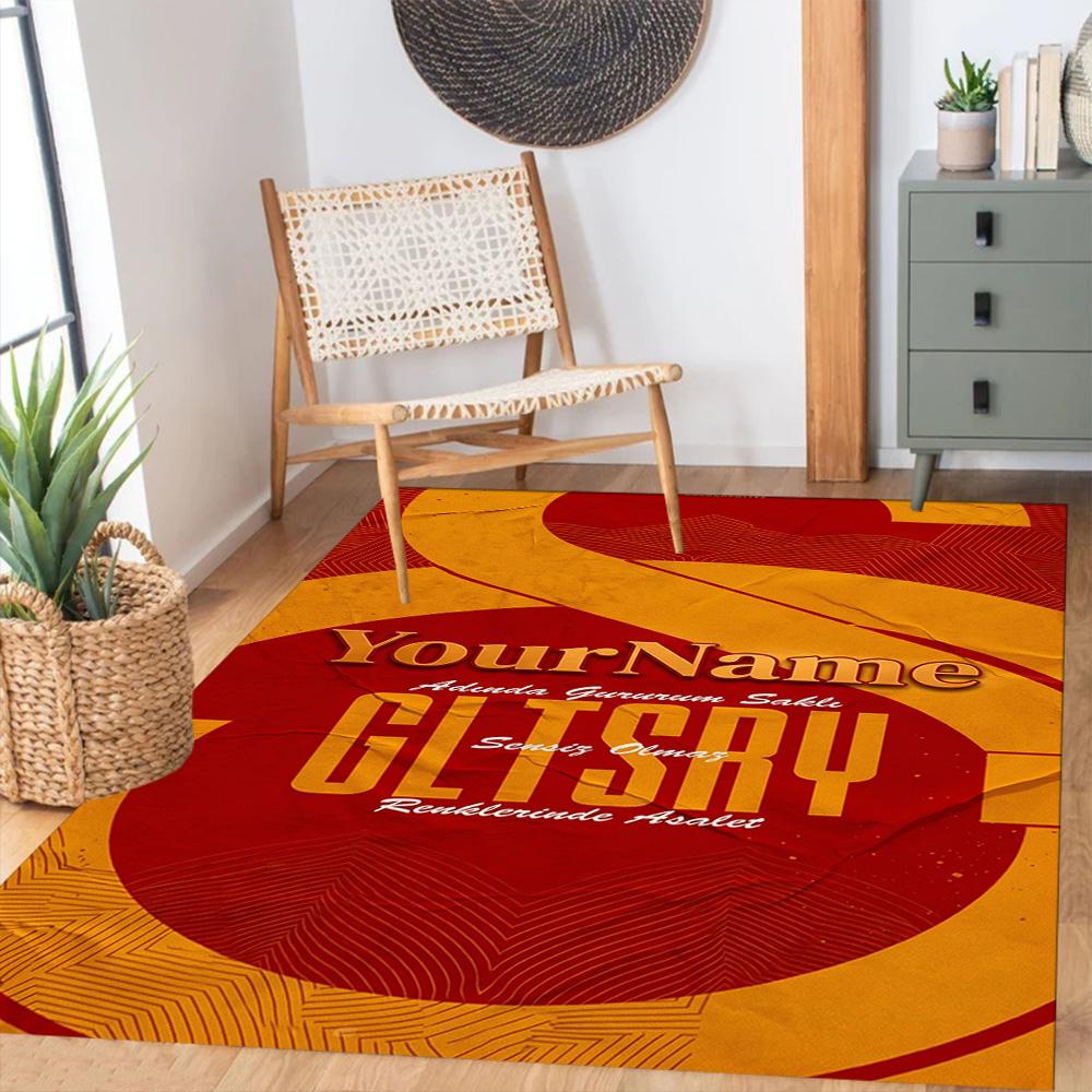 Galatasaray Customize Your Name Floor Rug Office Rug Perfect For Bedrooms Study Room Living Rooms Entryway Antislip Rug Anime Office Decor
