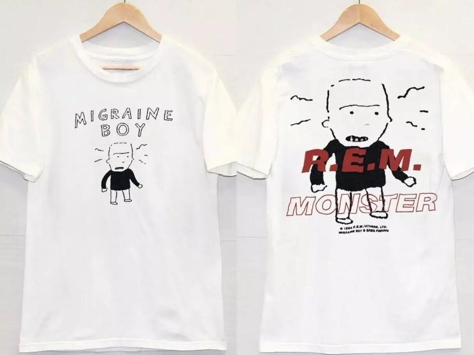 Vintage 1994 REM Monster Migraine Boy TShirt Size S5XL Double Sides For Fans Unisex T-Shirt L