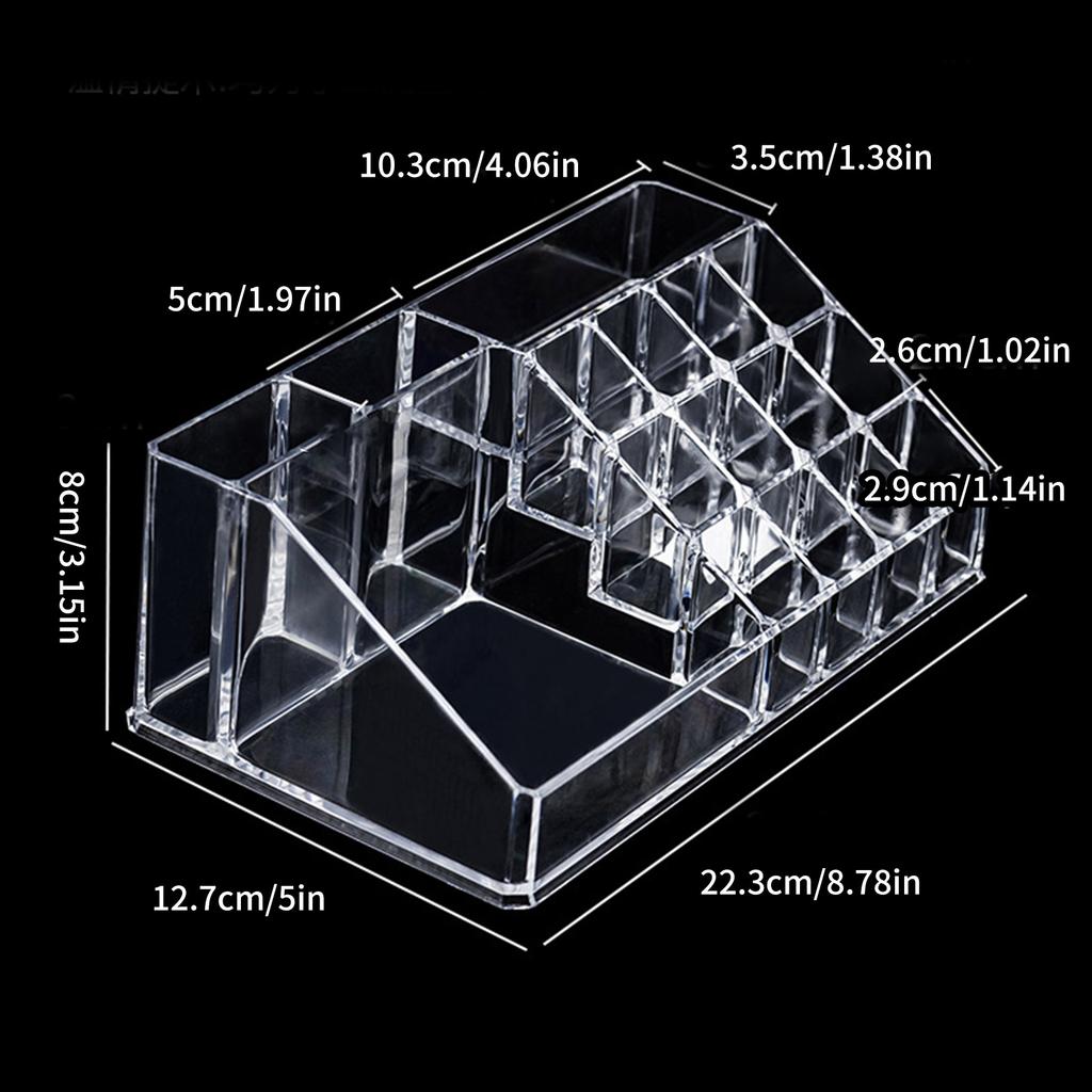 Clear Nail Polish Organizer Acrylic Display Stand Plastic Cosmetic Holder For Makeup Brush Storage Solution