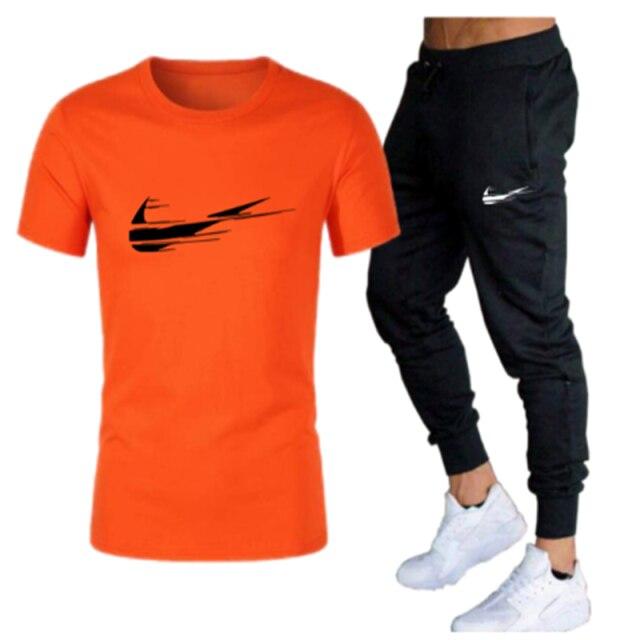 Set da uomo Casual da uomo Tuta da ginnastica set estivi Set da due pezzi T  Shirt Marca Track Abbigliamento Maschile Tuta sportiva S-2XL acquista in  modo economico — spedizione gratuita, recensioni