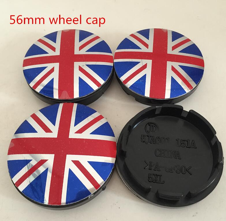 4pcs 56mm 60mm forMINI Car emblem Wheel hub Center Cap Badge covers sticker Decal Styling accessories svkjb33