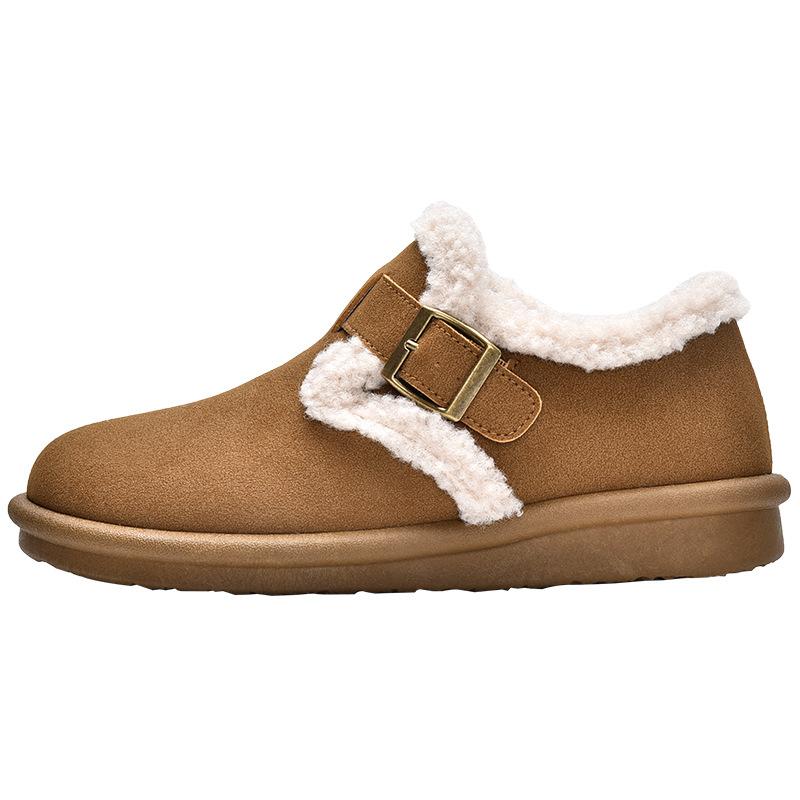 Winter New Warm Mao Mao One-pedal Buckle with Casual Snow Boots 2521