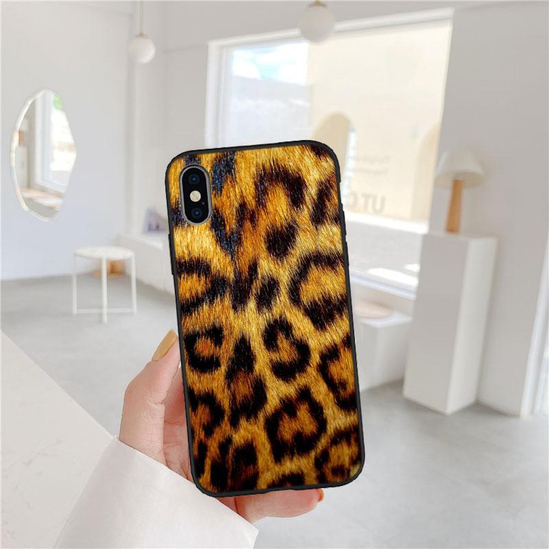 PP51 Pink Leopard Soft Shell Phone Case for iPhone SE X XS XR 11 16E 17 Pro Max Air 8 7 6 6s Plus