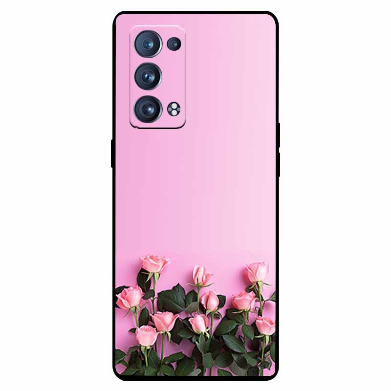 For Oppo Reno 6 Pro 5G Case Snapdragon Shockproof Soft Silicone TPU Back Cover For Oppo Reno 6 Pro CPH2247 Phone Cases Cute Capa