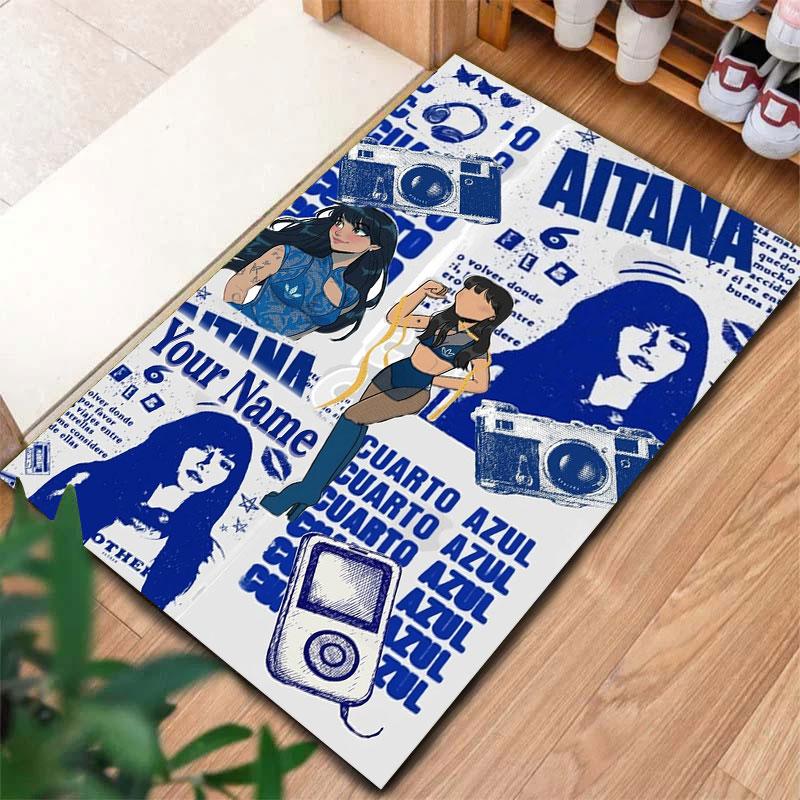 Aitana Custom Name Carpet Rug for Living Room Bedroom Home Sofa Decoration,Kids play Non-slip Floor Mat
