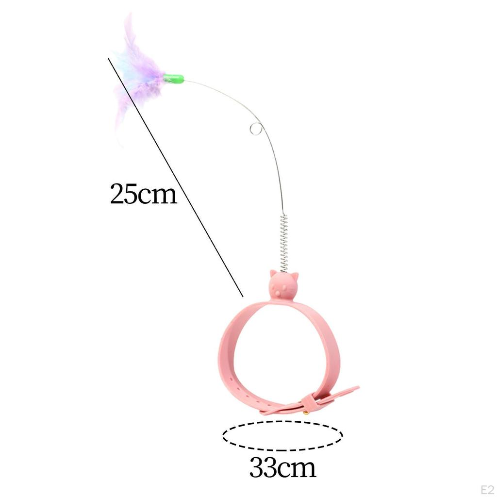 Cat Feather Collar Toy Pet Supplies Enrichment Teasing Stick Rod