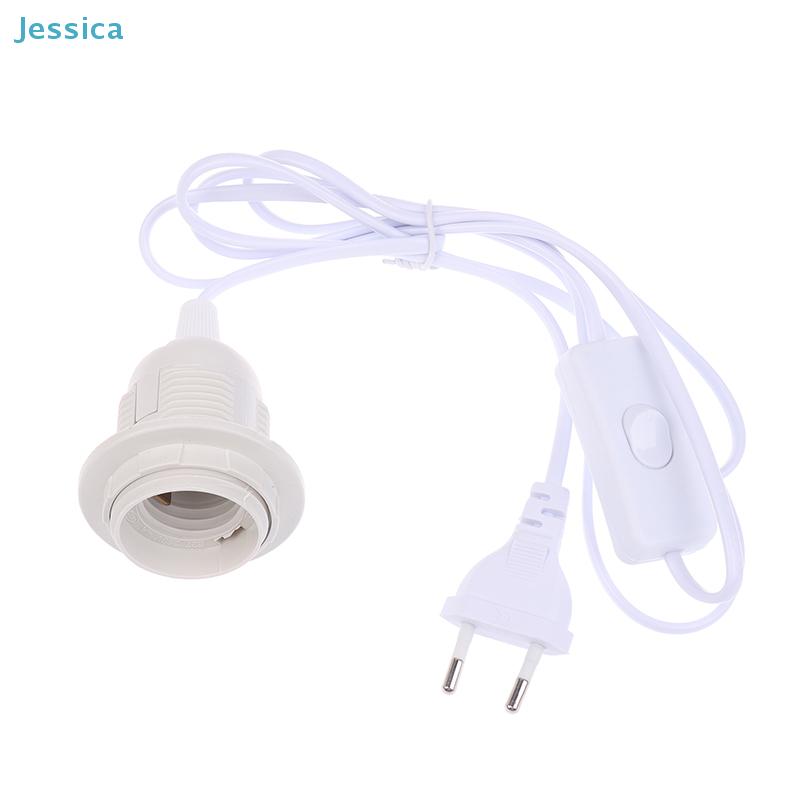 E27 Lamp Holder Power Cord With Switch - Blackwhite Plug-In Light Socket Cable For Diy Lighting Projects