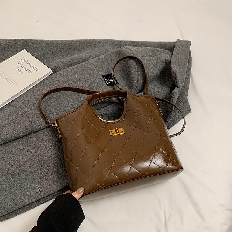 

Популярная нишевая сумка-ведро премиум-класса из ниток для алмазной вышивки, портативная, для поездок на работу, универсальная, из масляной вощеной кожи, сумка-мессенджер, женская