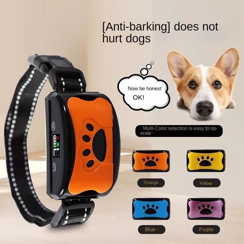 Waterproof Rechargeable Anti-barking Device for Pet Dogs; USB Ultrasonic Dog Training Collar; Anti-barking Vibration Dog Collar