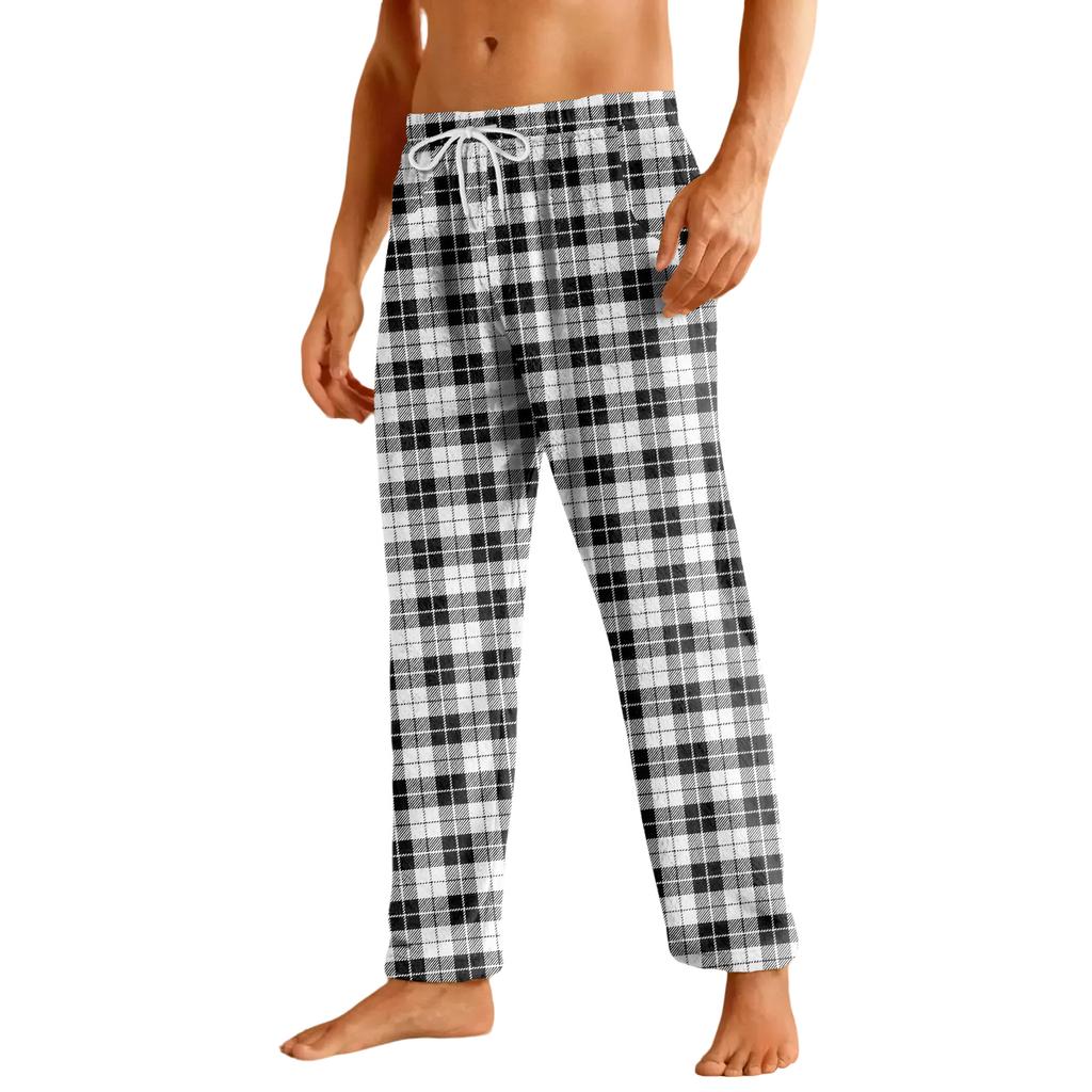 Men's Home Soft Pajama Pants Drawstring With Pockets Casual Sports Pants