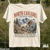 North Cascades National Park Shirt, Comfort Colors Mountain Goat Tshirt, Funny Hiking Camping Tee, Vintage Wildlife Park Shirt