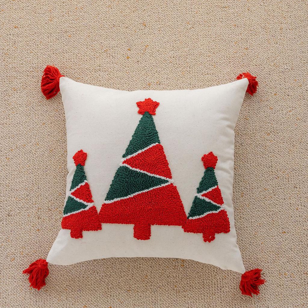 Christmas Themed Cushion Cover Home Living Room Sofa Pillow Holiday Decoration Extremely Simple Comfortable and Wear-resistant