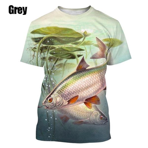

Мужская футболка для рыбалки на открытом воздухе, футболка с рисунком рыбы, дышащая повседневная футболка с коротким рукавом, лето, 2025 5XL