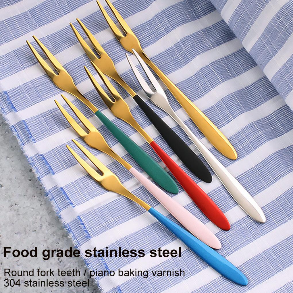 5 szt. Stal nierdzewna Widelec do owoców Kształt wykałaczki Patyczki do ciasta, deseru, jedzenia